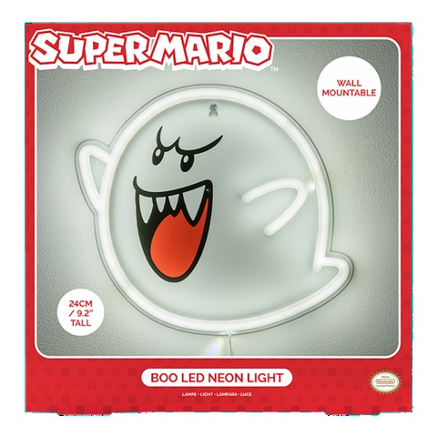 Super Mario Boo Black Wall Mountable LED Neon Light