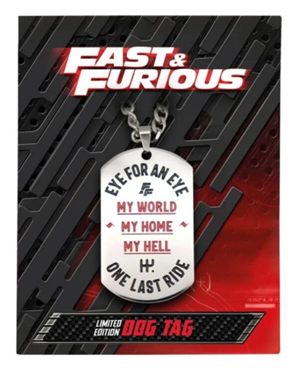 Fast & Furious Limited Edition Stainless Steel Dog Tag