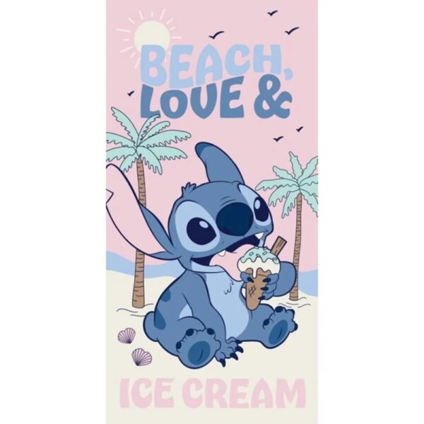 Disney Stitch Beach, Love & Ice Cream Beach Towel 70x140cm