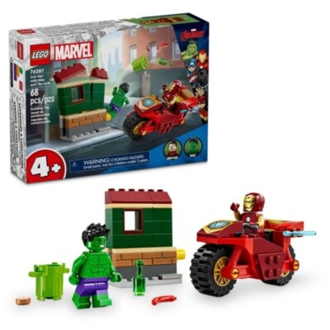 pos-5702017590103-03b7e92c5a2c3a43d07d358eaedc7eaa.jpg LEGO Marvel 76287 Iron Man with Bike and The Hulk - Retired - Image 1
