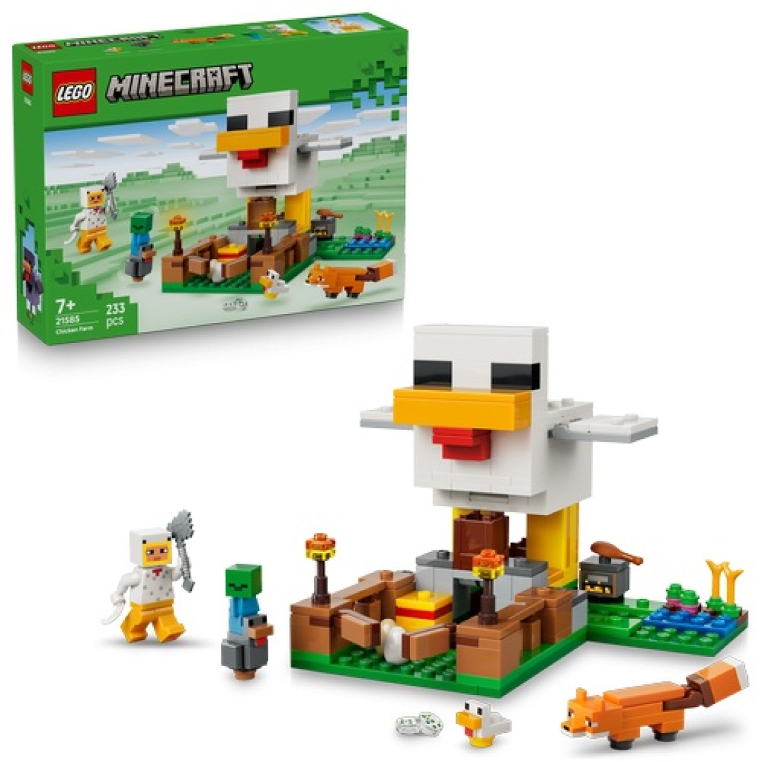 pos-5702018055847-41fcde080b68aac2e3cc2ce0d91638be.jpg LEGO Minecraft 21585 Chicken Farm - Image 1