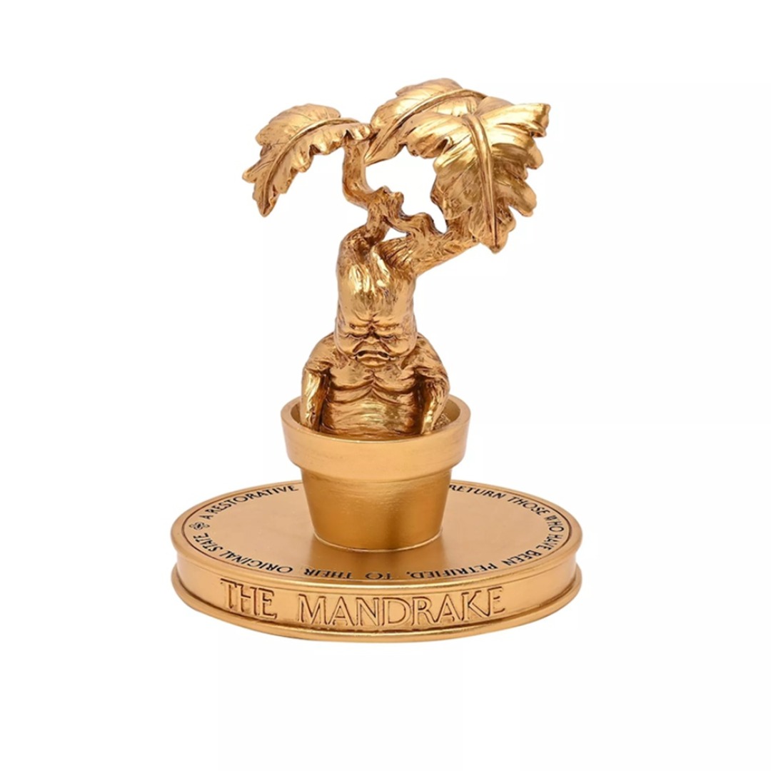 01b7863abd9cdc202895054993285db2.jpg Harry Potter Mandrake Gold Figure - Image 1