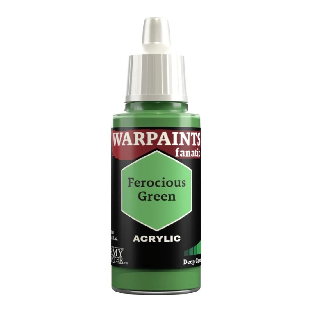 01ca53878b9a9b190f5b6cb6dd37cf8b.jpg The Army Painter Warpaints Fanatic: Ferocious Green - Image 1