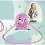 Disney Stitch Angel Love Mini Fur Shoulder Bag 18x15x5cm