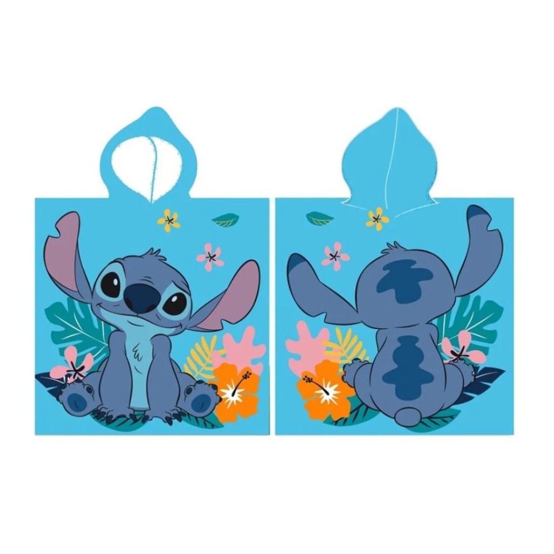 026ed3e840f9481cda029e549c539f9a.jpg Disney Stitch Sitting Kid's Poncho - Image 1