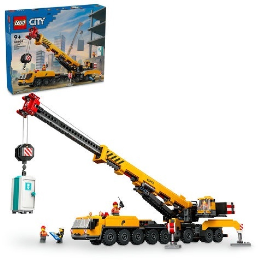 02f7f8b90f2a245a59e5264d174e8aea.jpg LEGO City 60409 Yellow Mobile Construction Crane - Image 1