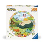 Pokemon On Flowers Round Puzzle 500 Pieces
