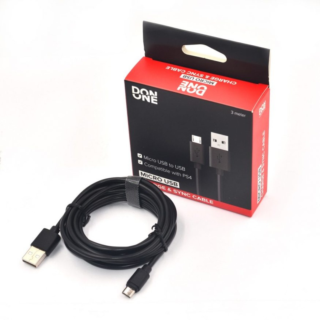 048d0769a0f1a158af1b5f35e57399e5.jpg Don One Micro USB Charge & Sync Cable 3M - Image 1