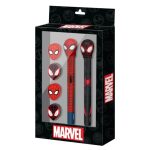 Marvel Spider-Man Set of 2 Pencils + 4 Erasers