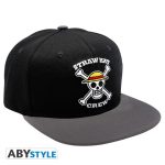 One Piece Skull Black Snapback Cap