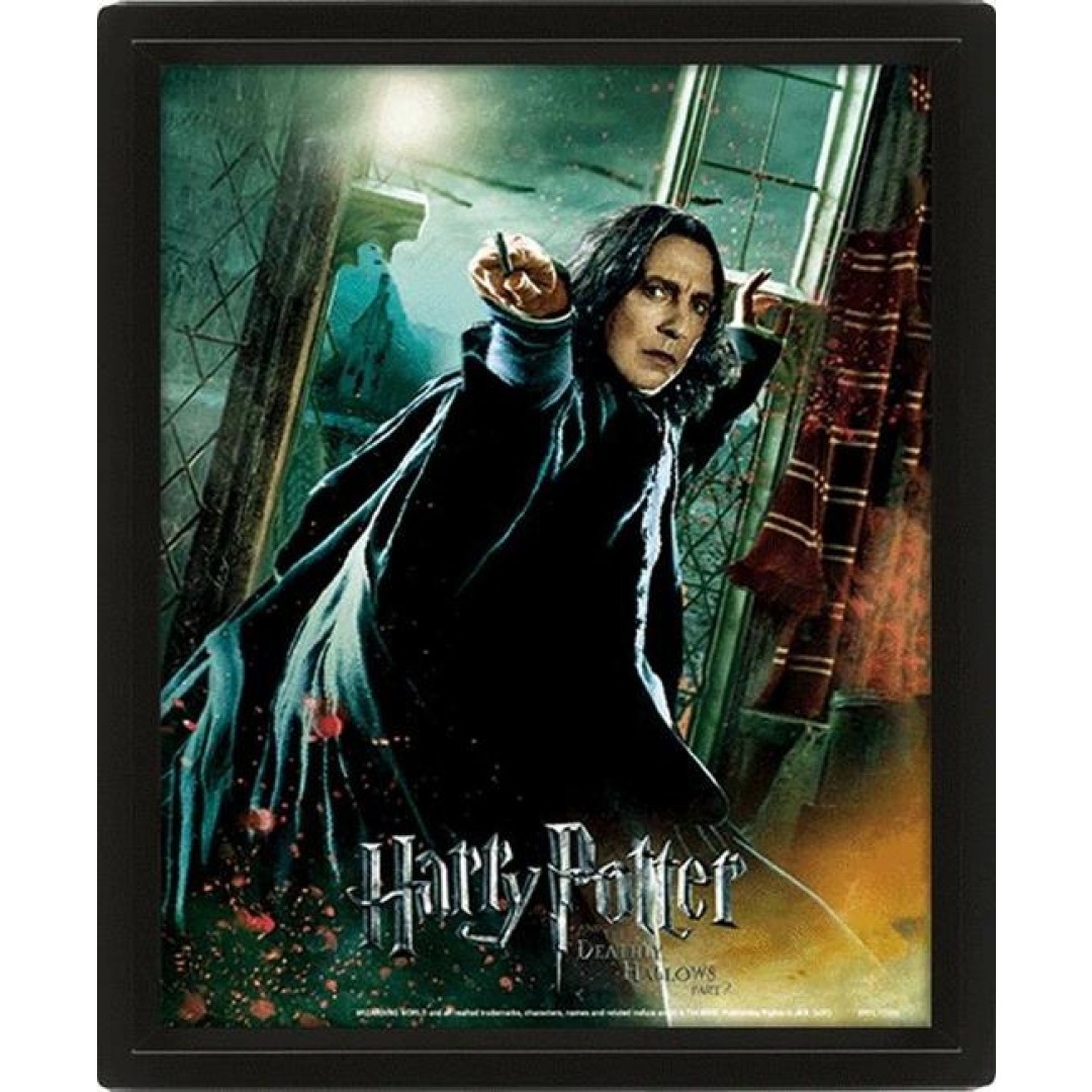 081dc8cdb75d82dc442daf1e9ed2a380.jpg Harry Potter Snape 3D Lenticular Framed Picture - Image 1