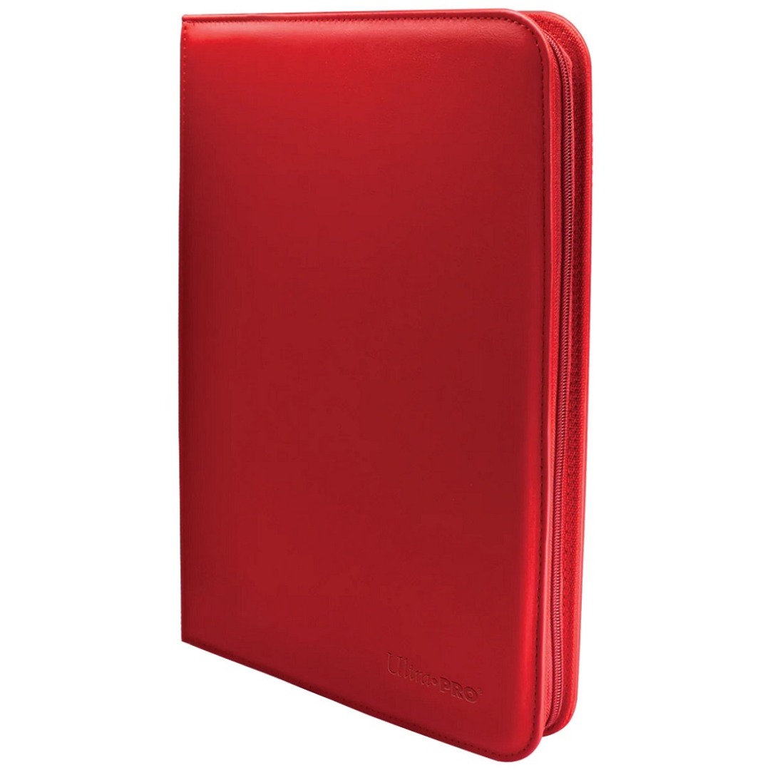 0980500a6b4bd5370dd139c5450c38db-1.jpg Ultra Pro Vivid Red 9-Pocket Pro Binder Zippered - Image 1