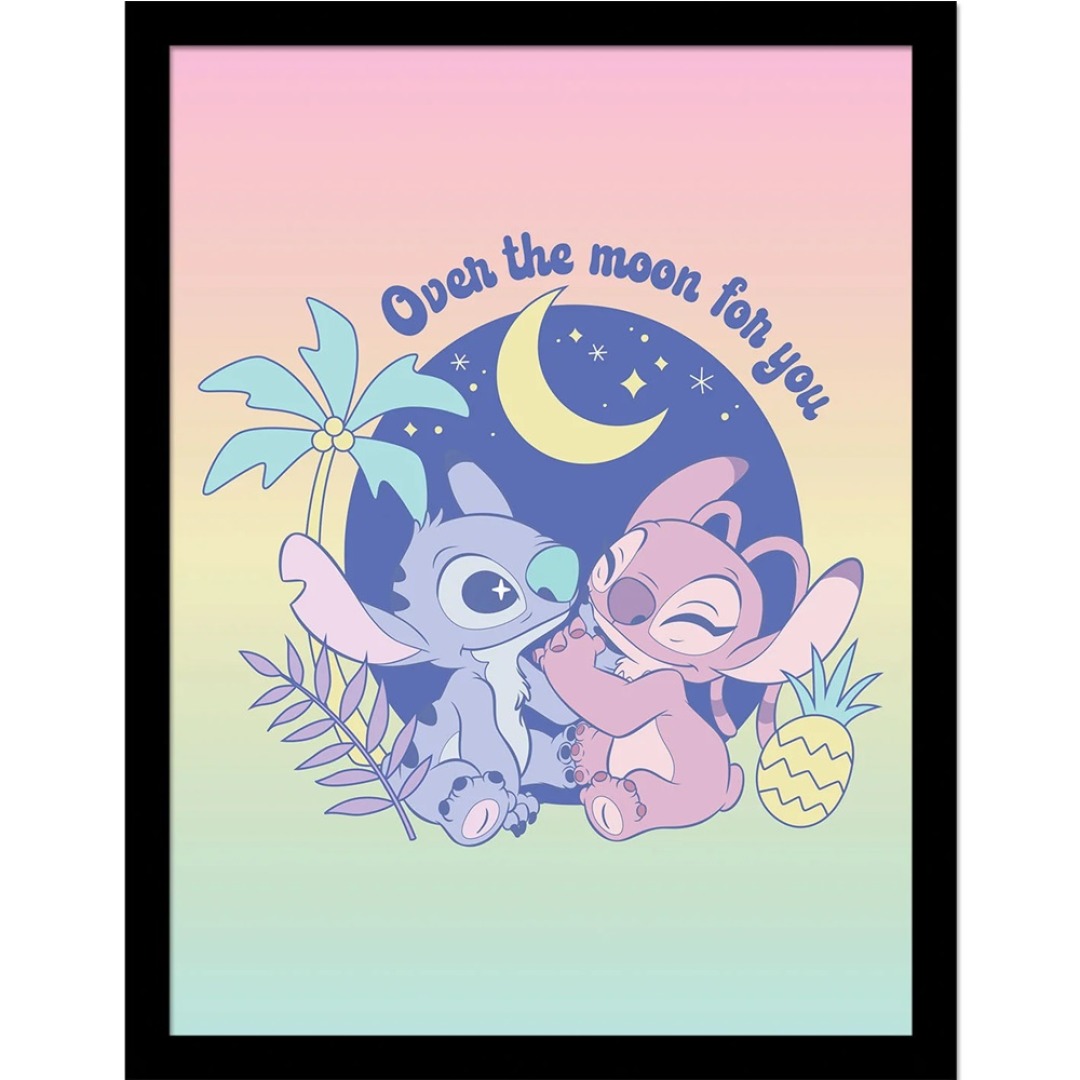 0a7de19159f6029797be7c4b77d3e429.jpg Disney Lilo & Stitch Over The Moon Collector Print 30x40cm - Image 1