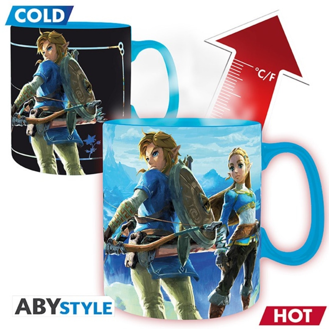 0c88f8d8c0198813356e41267ef2bd28-1.jpg The Legend Of Zelda Breath Of The Wild Heat Change Mug 460ml - Image 1