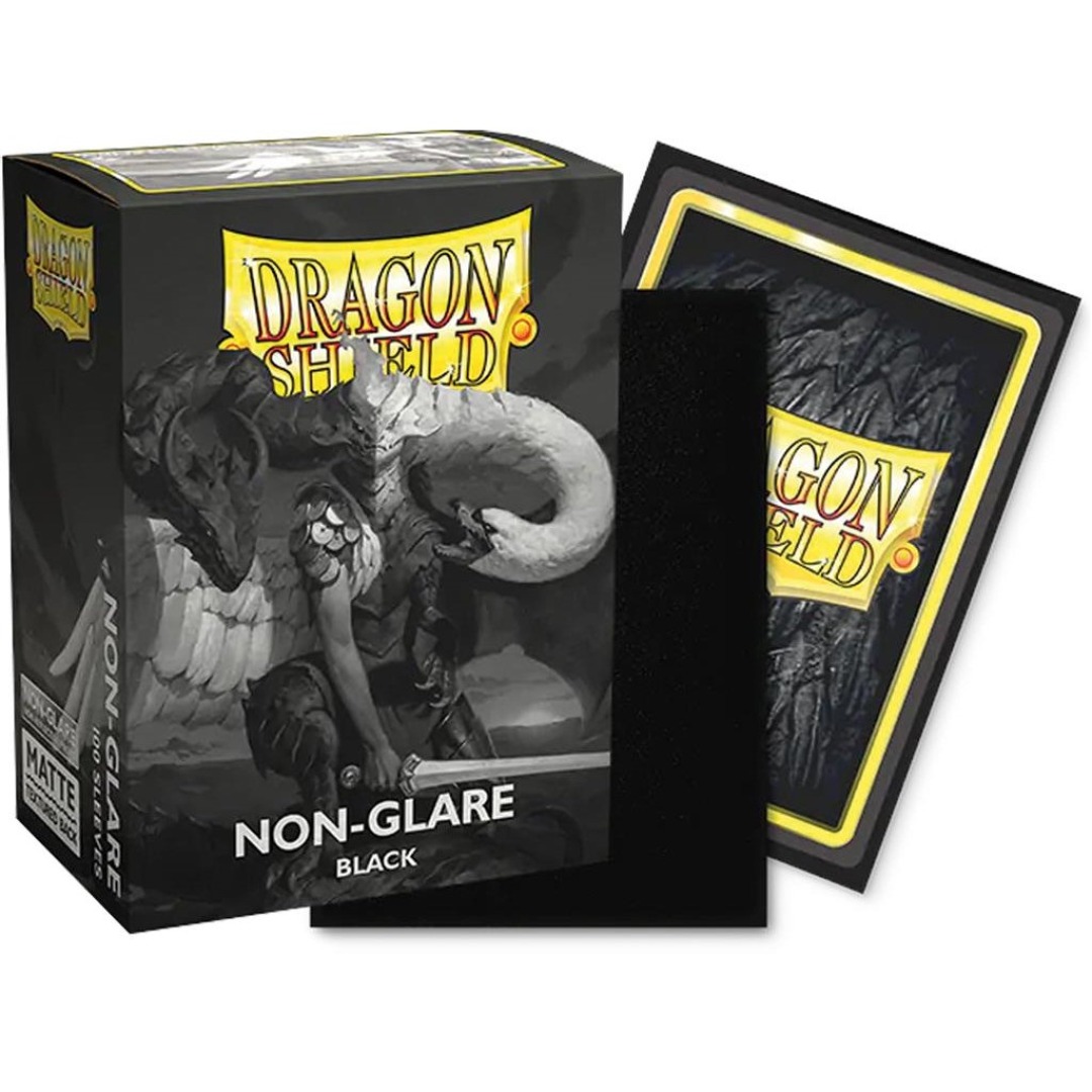 124b8d0018b5d476b73e01409b4b2dff.jpg Dragon Shield Non-Glare Black Standard Sleeves (100 Sleeves) - Image 1