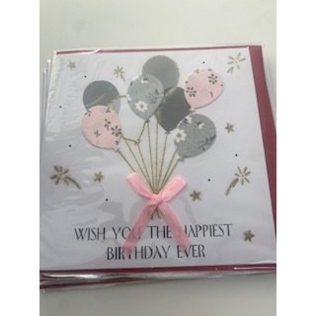 14dcfbfeb29a67da18e4457b7916d5a6.jpg Elegance Hand Made - Wish you the happiest birthday ever card - Image 1