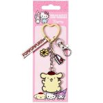 Hello Kitty Pompompurin Keychain with Charms