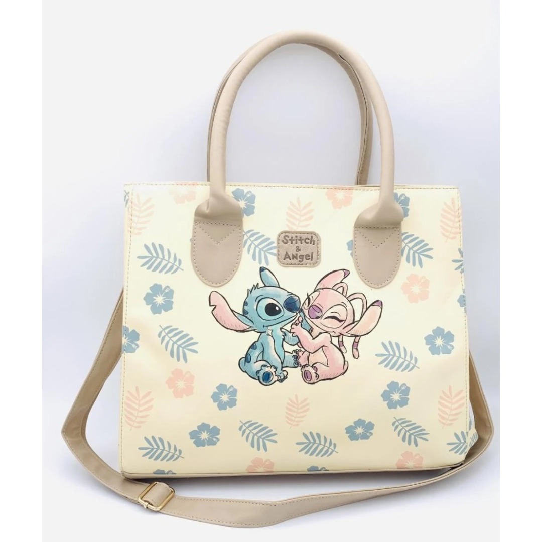 1617a5a08b06458477e9a1664eba24dd.jpg Disney Stitch & Angel Faux Leather Handbag - Image 1