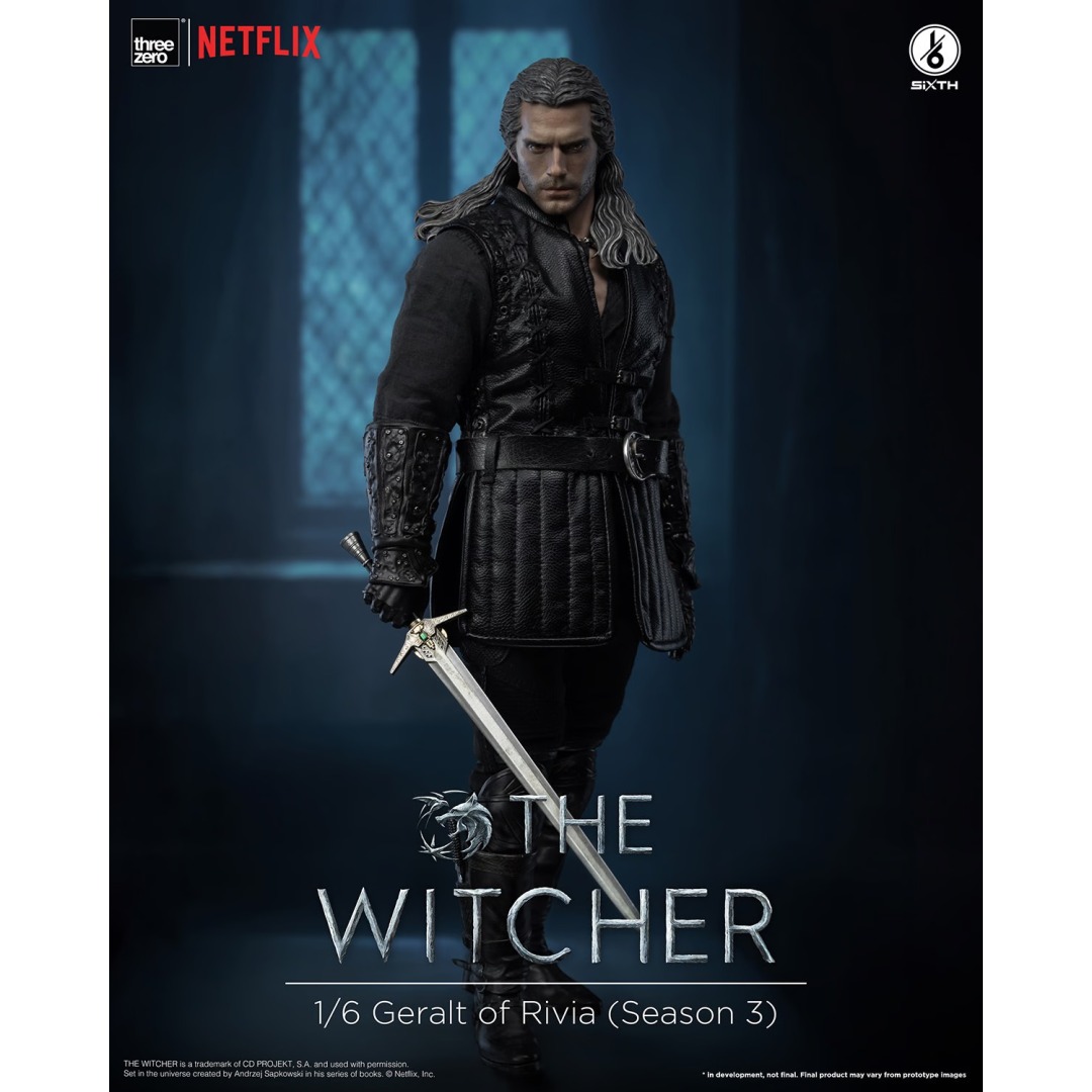 163aaf32eaebe40ffc7b9ff6f9ad40d9.jpg The Witcher Geralt Of Rivia (Season 3) Sixth Scale Threezero Figure - Image 1