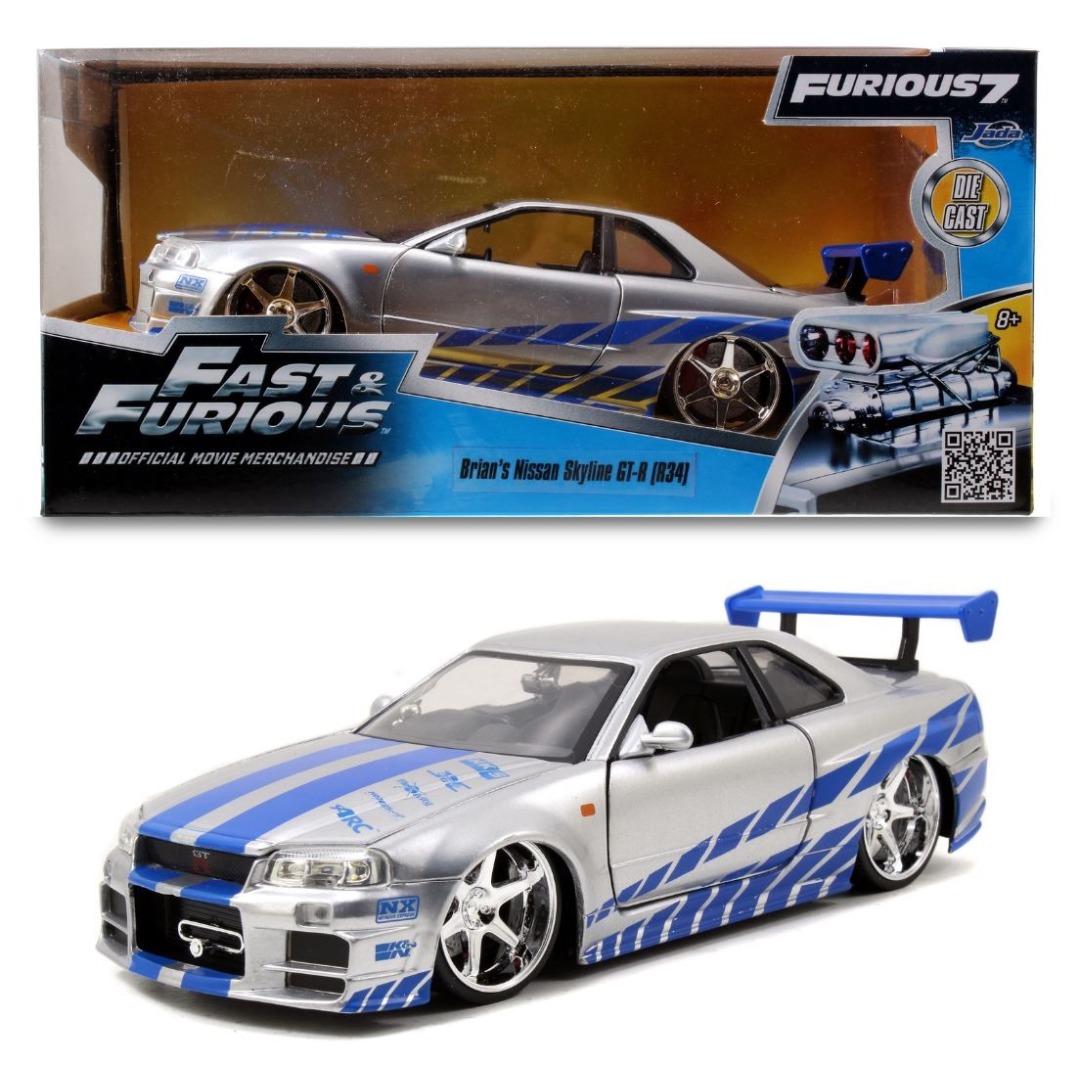 186b5e45c36f5ee6011a82bf9d091f41.jpg Fast & Furious 2002 Nissan Skyline 1:24 - Image 1