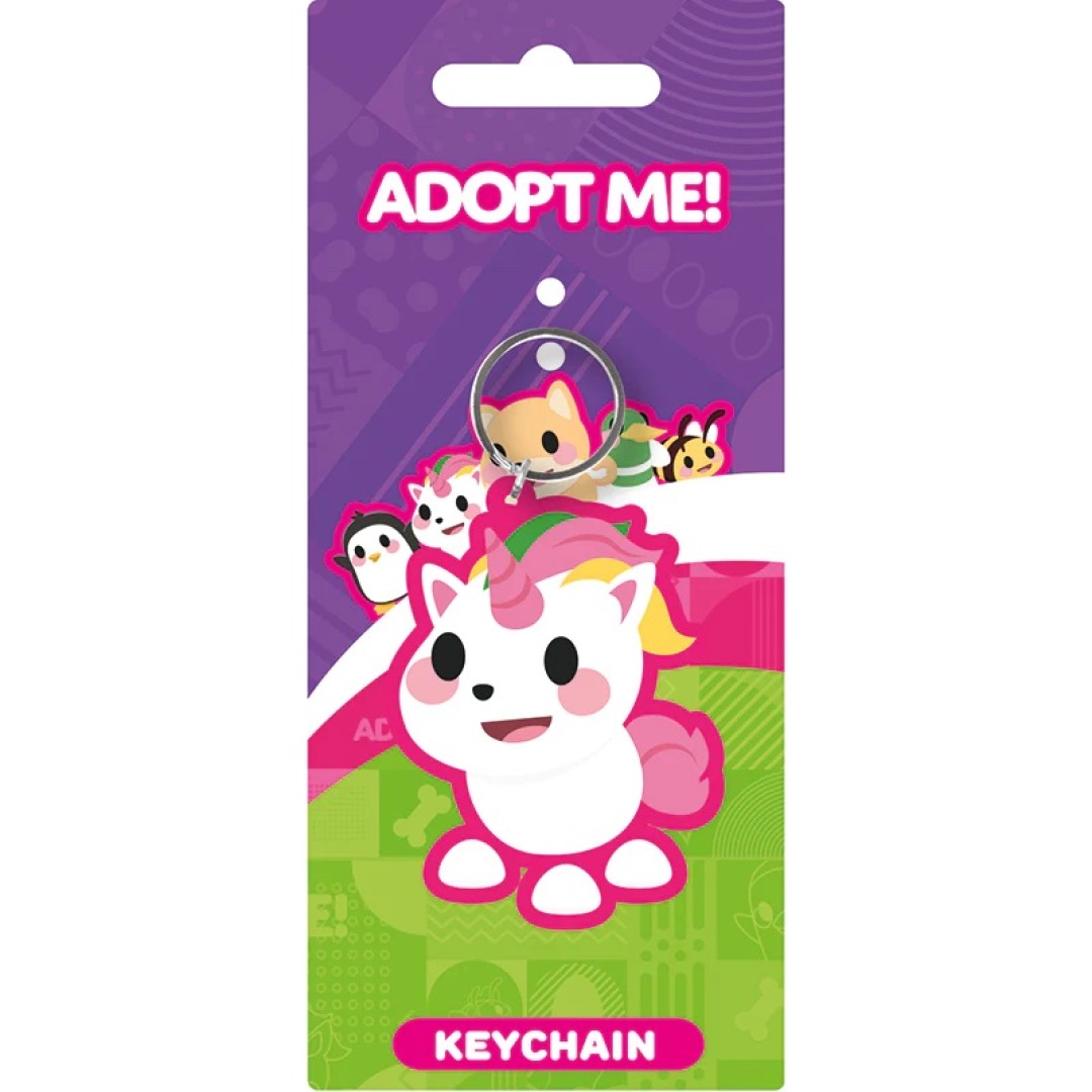 19e2e4ac9e5e89791e67cfece54caa23.jpg Adopt Me Unicorn Keychain - Image 1