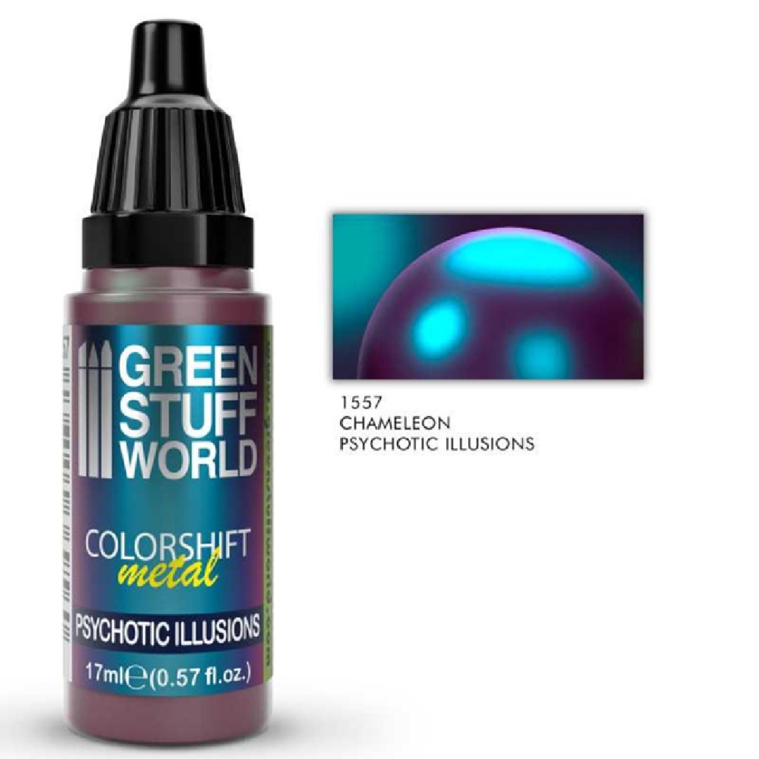 1ac6ce8ee0d00365049ca740e8b06449.jpg Green Stuff World Chameleon Colorshift Metal Psychotic Illusions 17ml - Image 1