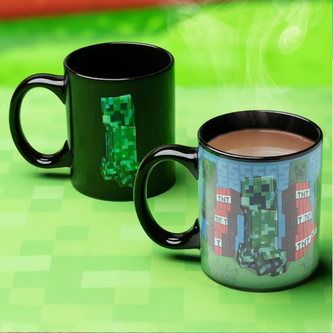 1afb6965f4fc09a1c84ce467be63ee3b.jpg Minecraft Creeper Heat Change Mug - Image 1