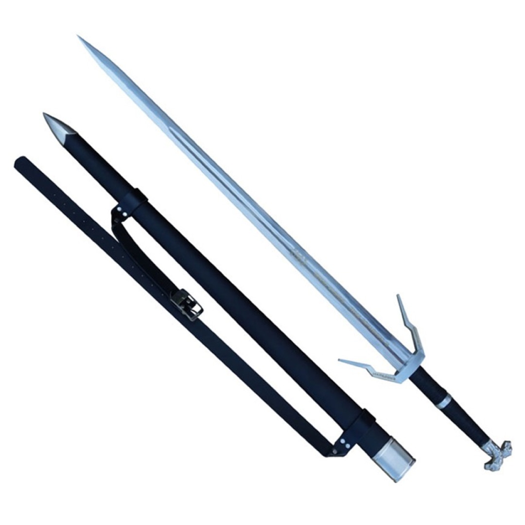 1de1705e1df695189660f0ba11a1bde7.jpg The Witcher Geralt Of Rivia Black Sheat Sword Replica - Image 1