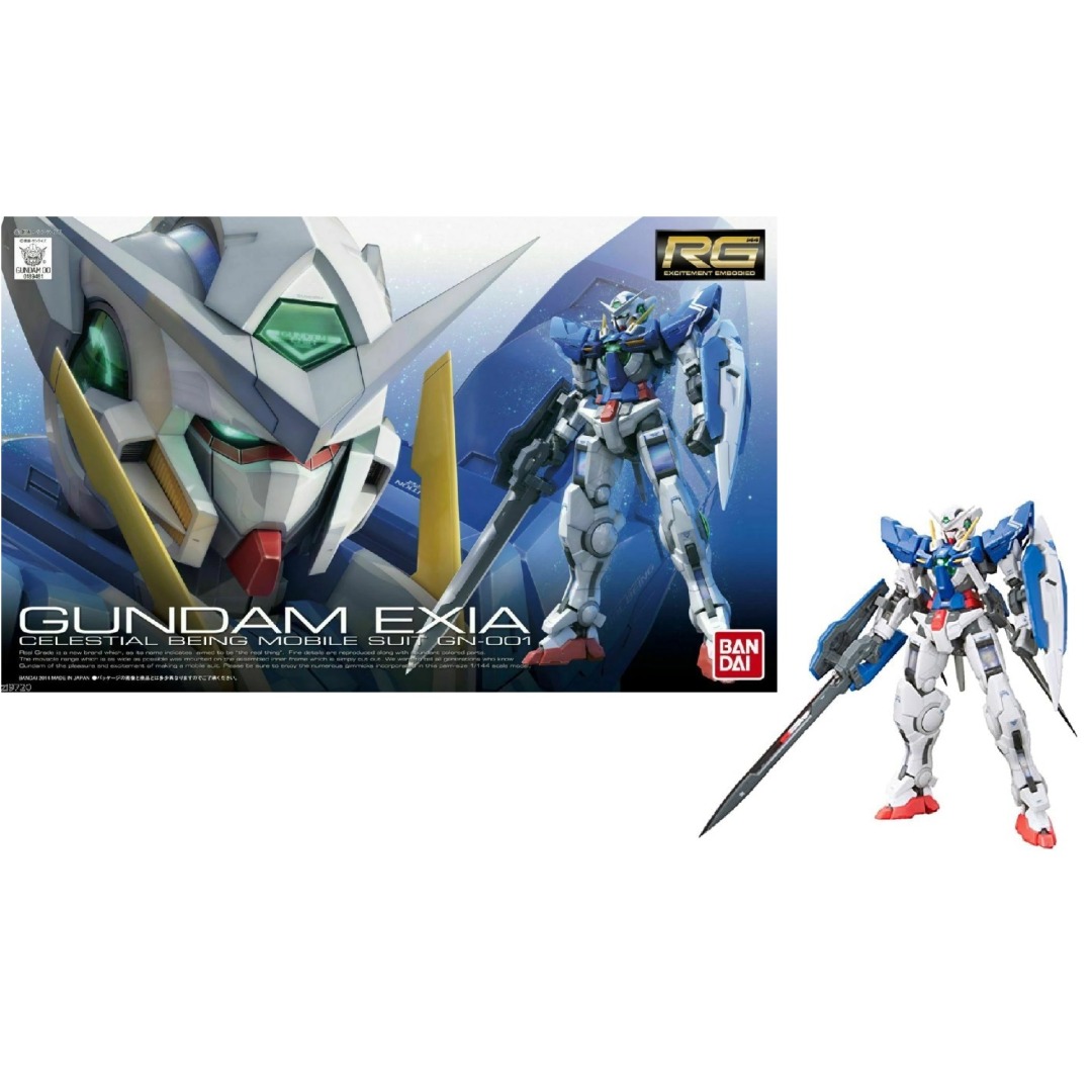1e141f0447e2d1fc914c9c050c82fd3d.jpg Gundam Exia GN-001 RG 1/144 Bandai Model Kit - Image 1