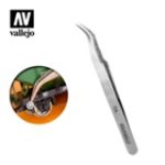 Vallejo - Tools - Strong Curved Stainless Steel Tweezers (175mm)