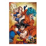 Dragon Ball Super Goku Evolution Poster 3D - 58x38cm