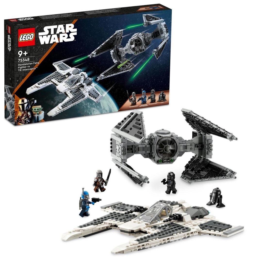 1fba8306b882b03595c81b5c679e9d50.jpg LEGO Star Wars 75348 Mandalorian Fang Fighter vs TIE Interceptor - Image 1