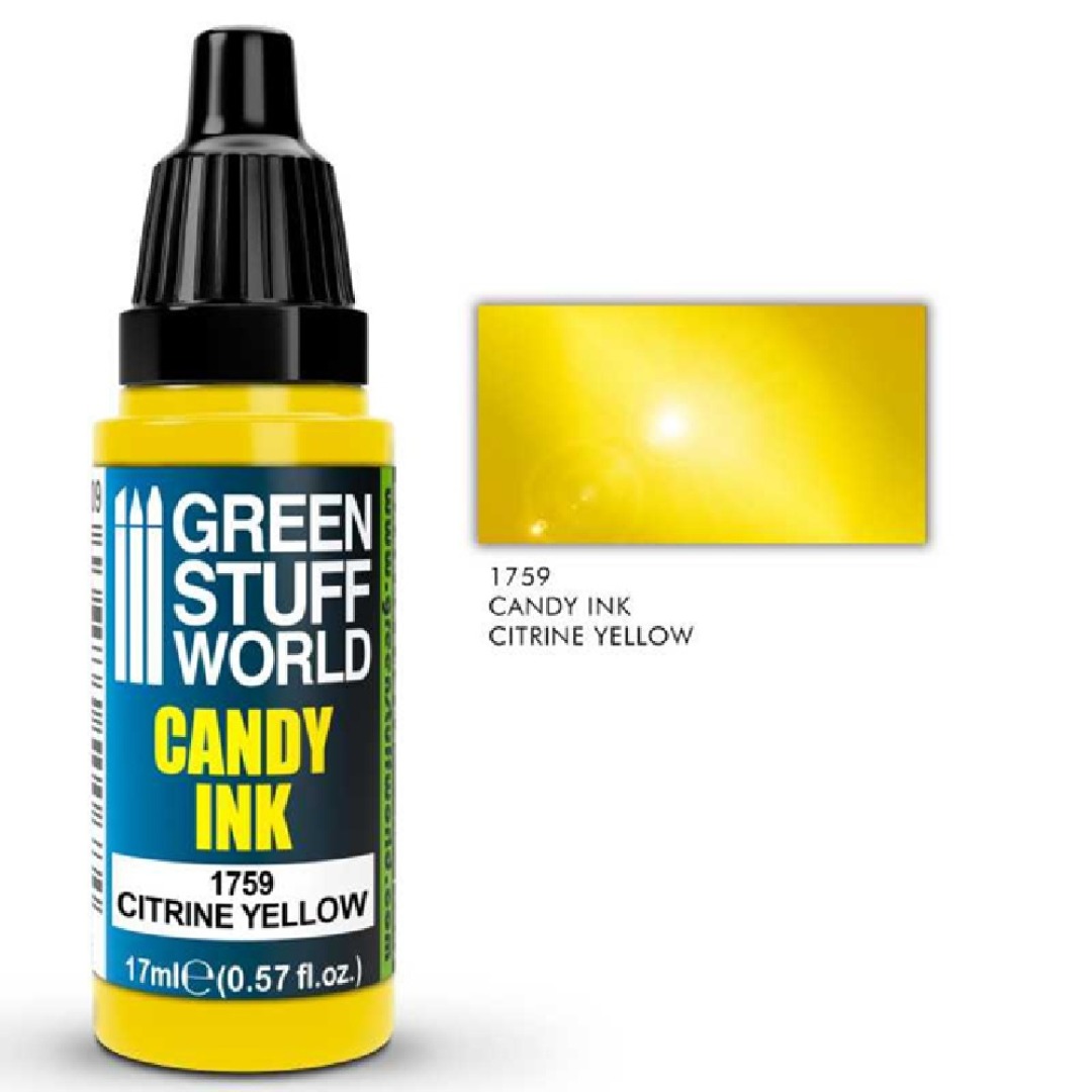 2025ce6c7e0e0e3abb60131a3a37c27e.jpg Green Stuff World Candy Ink Citrine Yellow 17ml - Image 1