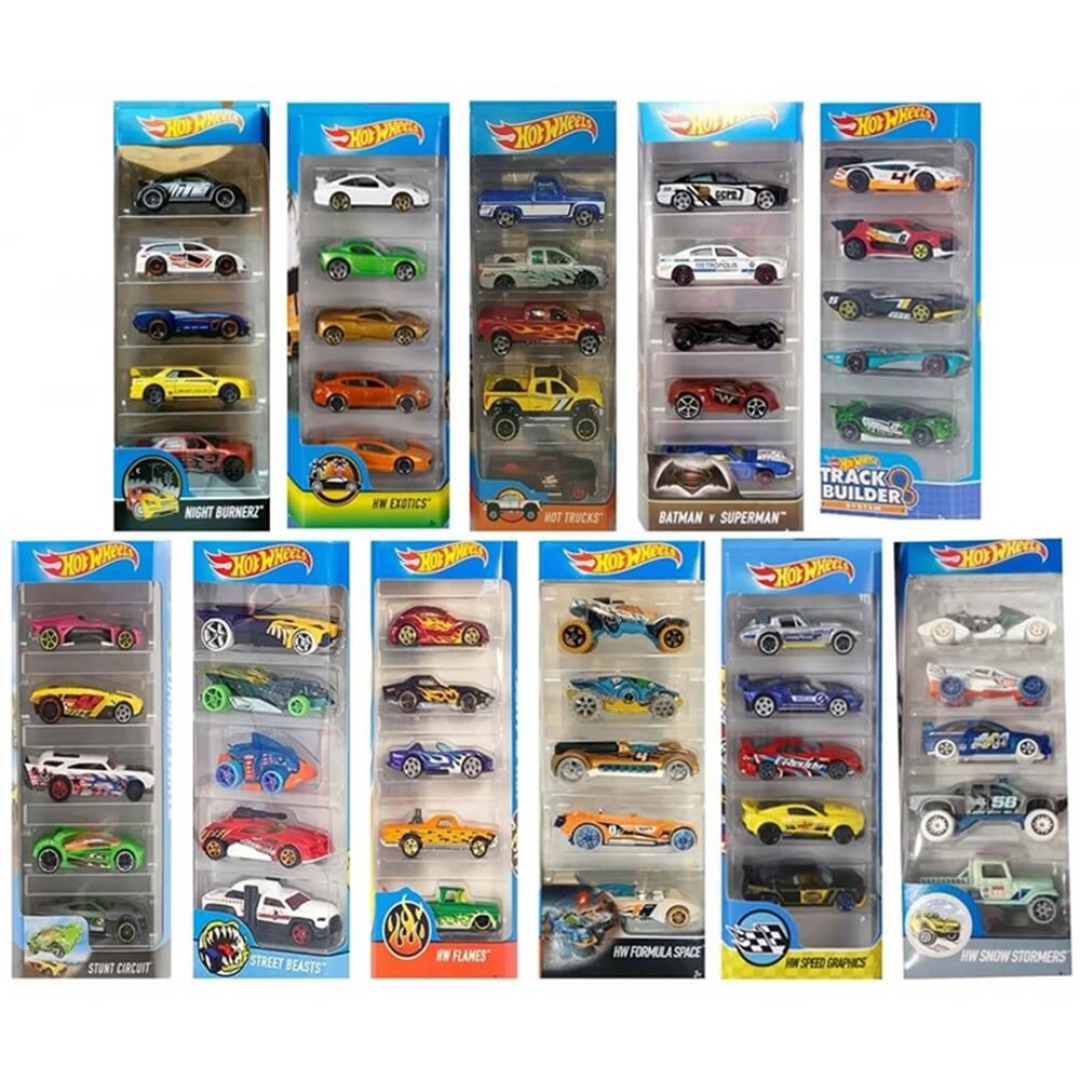 20624294dd86ee36b65a8e9725468248-1.jpg Hot Wheels Die Cast Vehicle 5 Car Gift Pack Assorted - Image 1