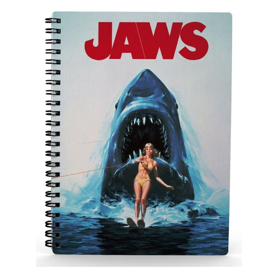 23502b1d1cb873e693f97ae4790f2e4f.jpg Jaws Poster 3D Effect Notebook - Image 1