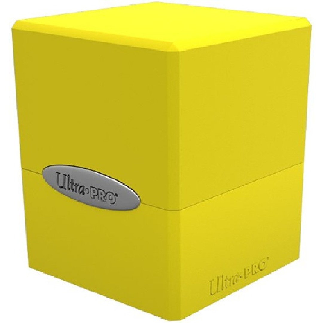 247b6c341e713dbf22e835454f200591-1.jpg Ultra Pro Deck Box Satin Cube Lemon Yellow - Image 1