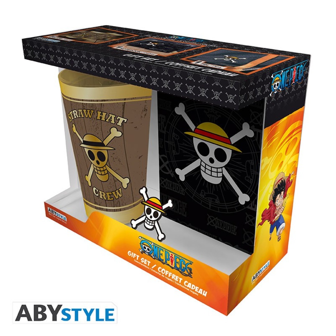 265c3ea6ad921494ed106d9b063e6fdc-1.jpg One Piece Glass, Pin & Notebook Gift Set - Image 1