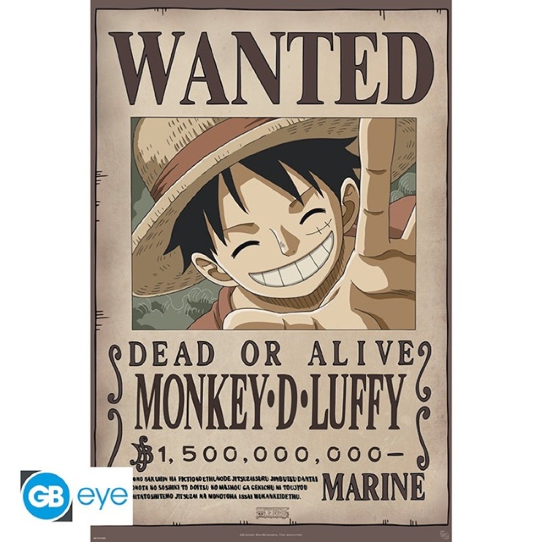 278f459dcb88d17f381d90d0a991534e-1.jpg One Piece Wanted Luffy New 2 Poster 91x61cm - Image 1