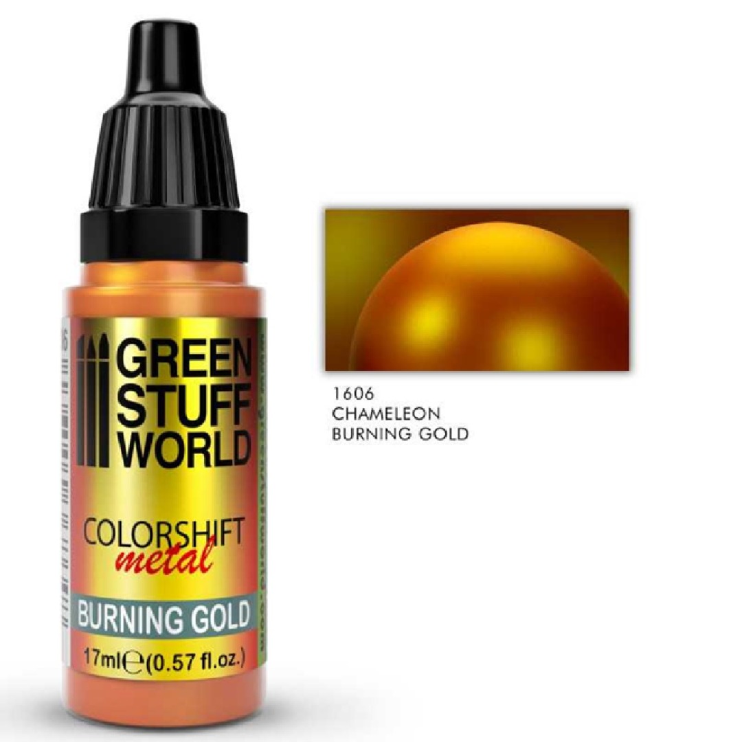 2864031701005a6ba7bbd32a5a6d9cc1.jpg Green Stuff World Chameleon Colorshift Metal Burning Gold 17ml - Image 1