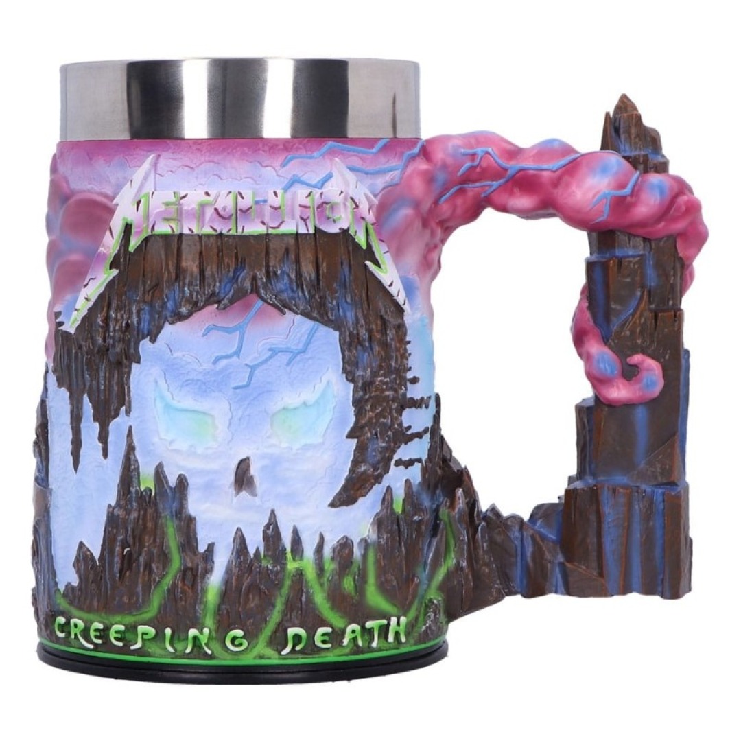 3202406f5d24c1ac282de78419cf2f61.jpg Metallica Creeping Death Tankard 18cm - Image 1