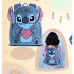 Disney Stitch Love Mini Fur Backpack 25x21x12cm