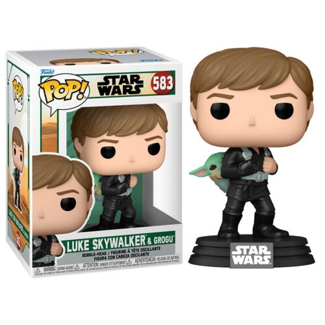 338212bcaf5e8160421ffc75cc991fe4.jpg Funko POP! Star Wars N° 583 - Luke Skywalker & Grogu - Image 1
