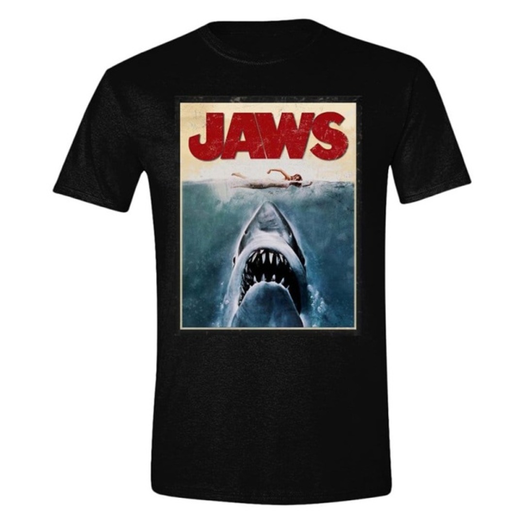 33846a34595a1cba13c7a171b52445fb.jpg Jaws Poster T-Shirt (M) - Image 1