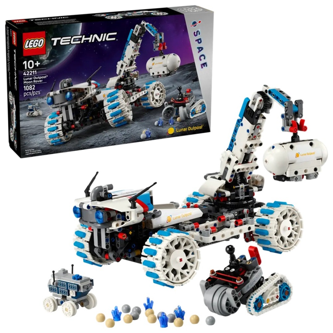 33b4fe374877f8743dc3ae1f9a79c895.jpg LEGO Technic 42211 Lunar Outpost Moon Rover Space Vehicle - Image 1