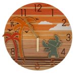 Disney Stitch Sunset Metal Wall Clock