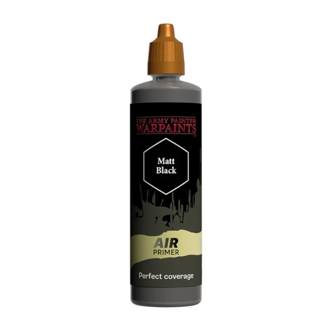 34516e42a28b572c284305e018a6d361.jpg The Army Painter Warpaints Air Primer Matt Black 100ml - Image 1
