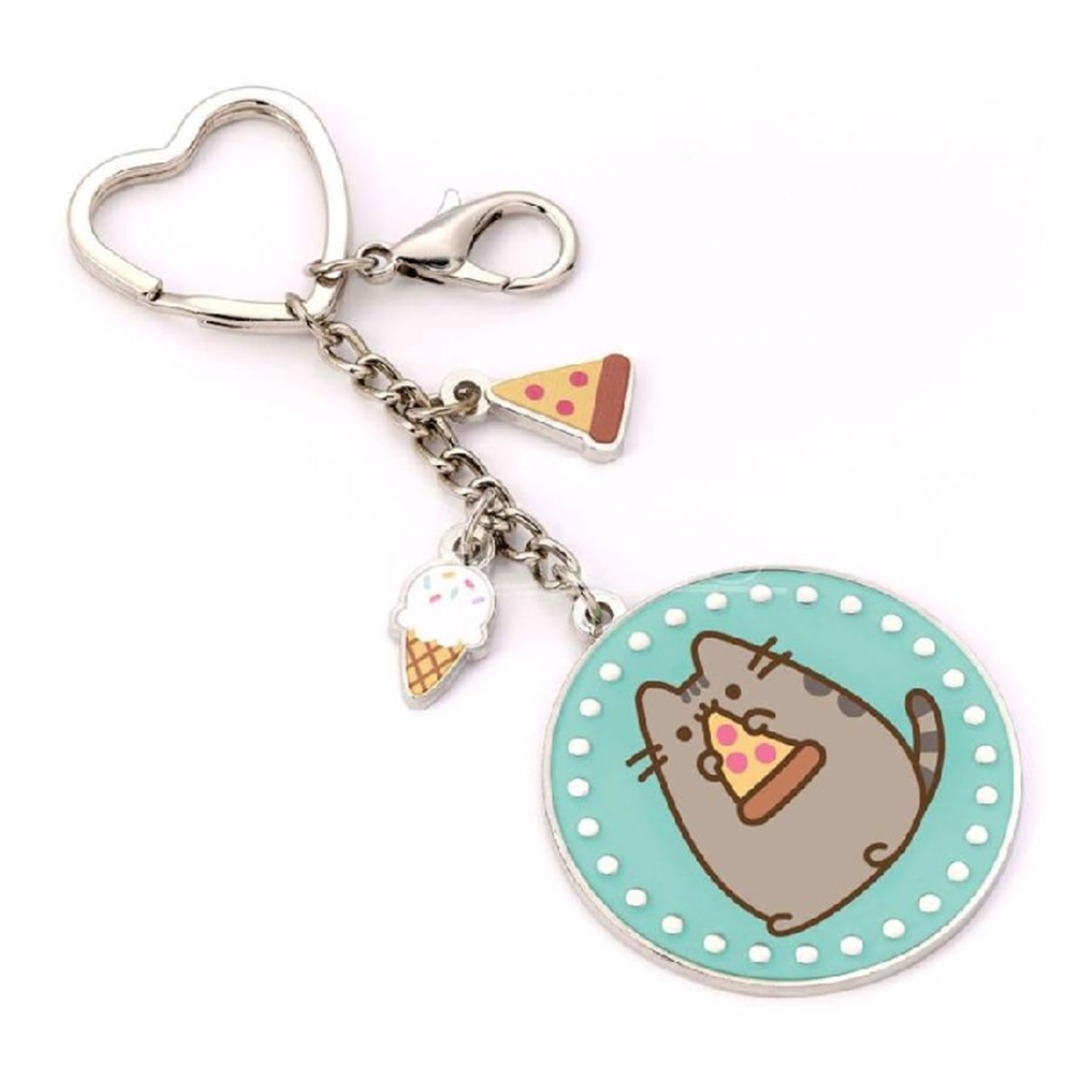 3635524148f4ca69eed153e79f9f8fcd.jpg Pusheen Pizza Keychain - Image 1