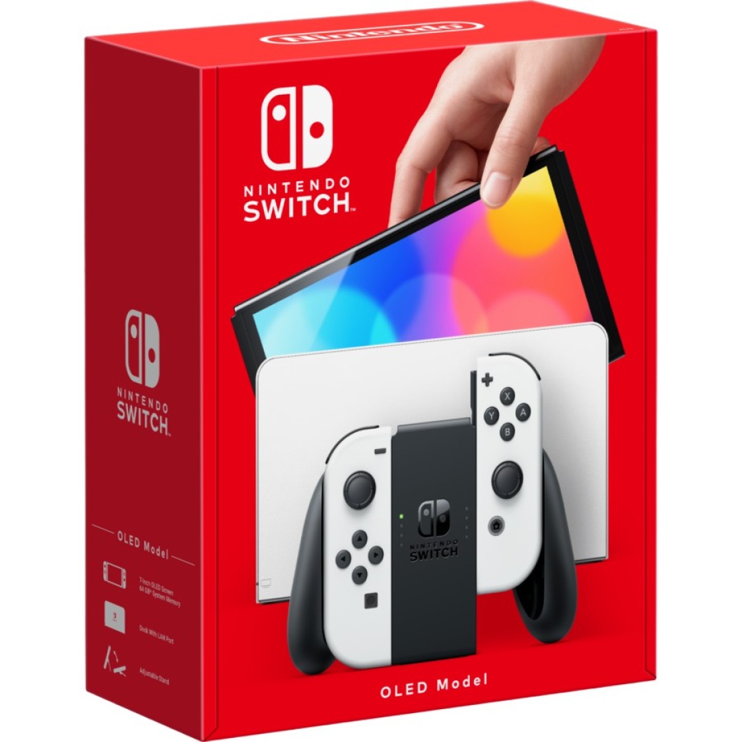 36ed7fdc427f3317e2c64670b5ca343f.jpg Nintendo Switch OLED Console - White - Image 1