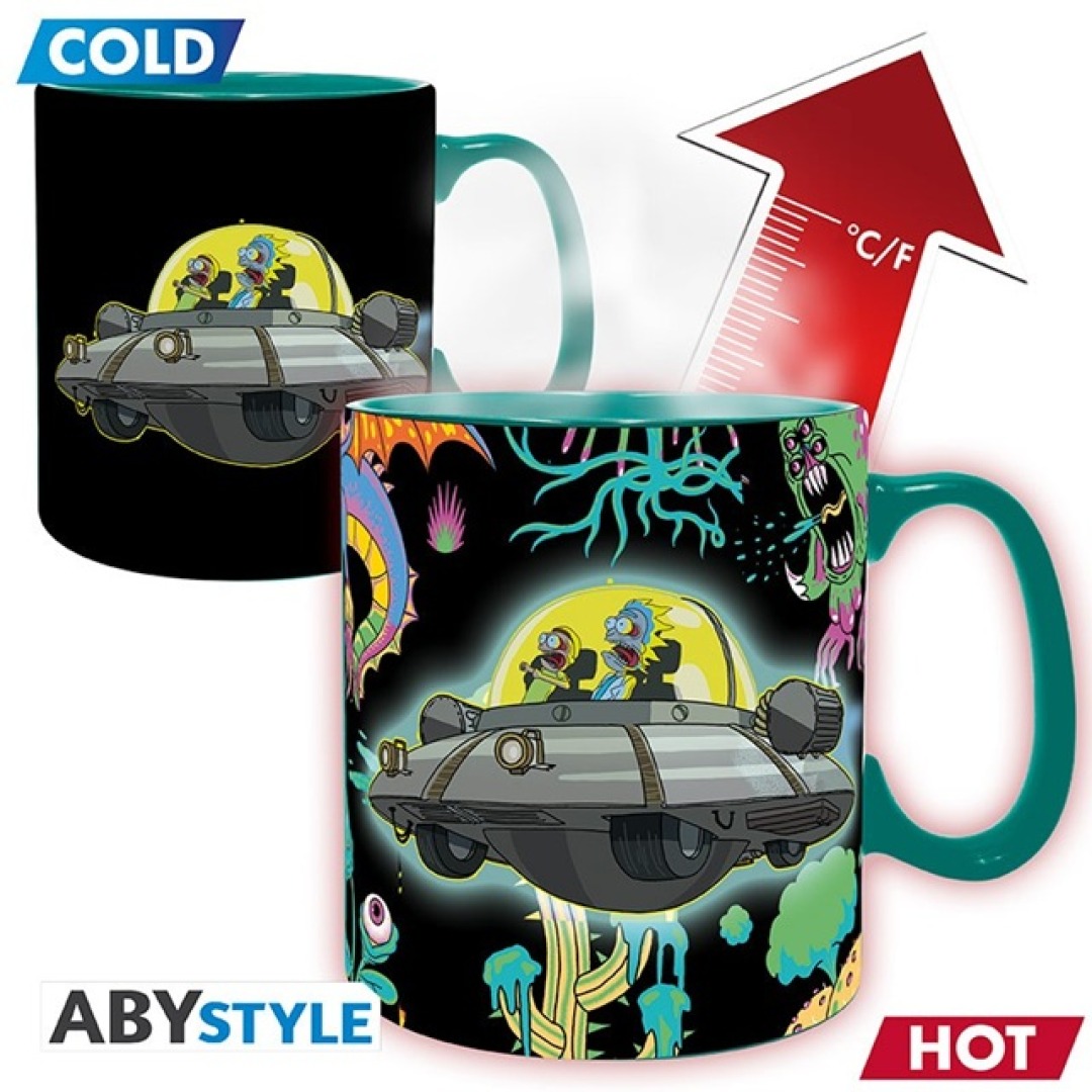 378c61d5f46eb2bb2315b08d5a2812b0-1.jpg Rick & Morty Space Ship Heat Change Mug 460ml - Image 1