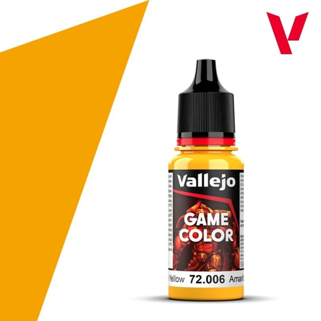 379b4d65b56296be7cf911e177b09412.jpg Vallejo Game Color Gold Yellow 18ml - Image 1
